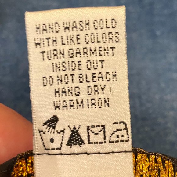 Bob Mackie Blue Denim Button Down Shirt with Floral Embroidery - Picture 8 of 8